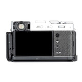 rear view of Fuji X100VI L-Bracket and Grip Set  on camera