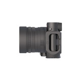 Side view of camera with plate