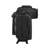 Side view of R5 MKII Base Plate Only on camera