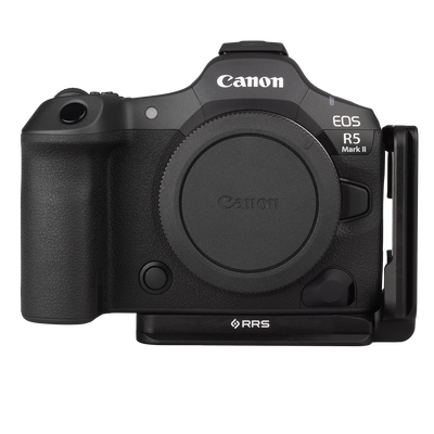 R5 MKII L-Bracket with front view of camera